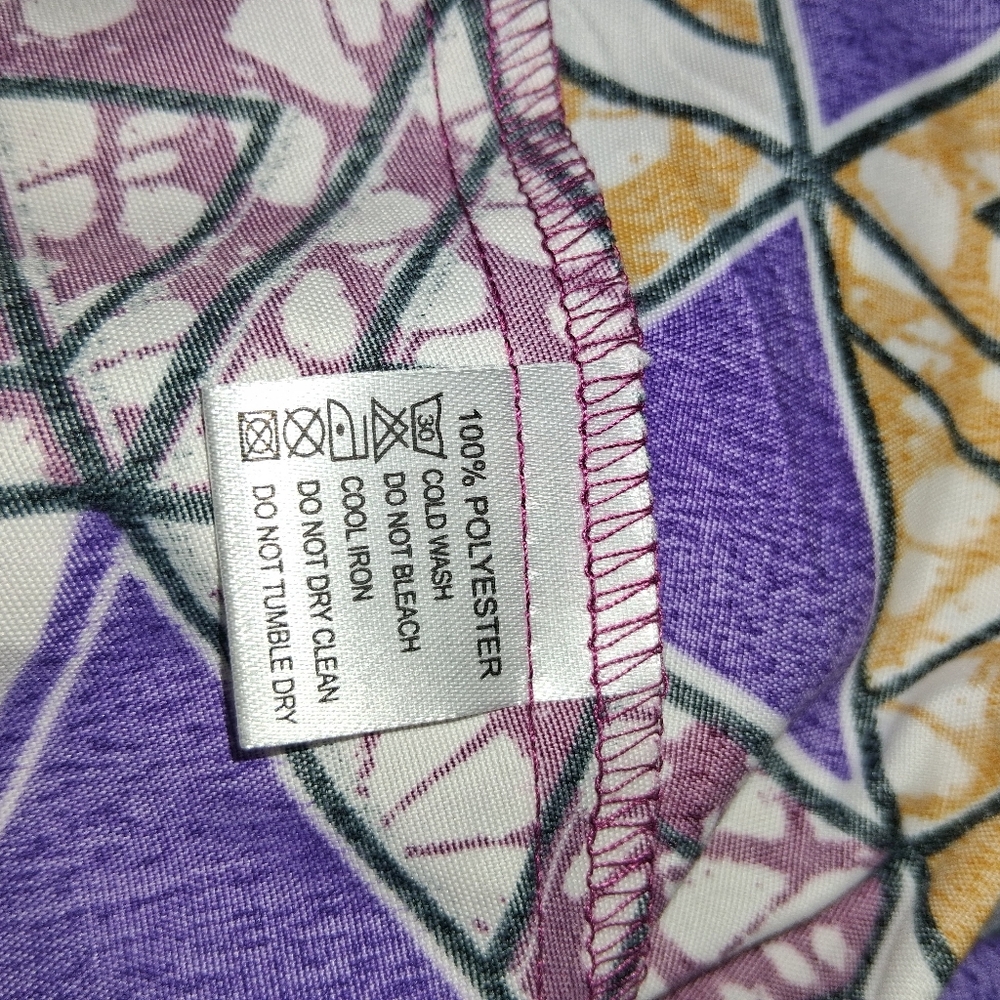 NIARA New Woman Size 12/36 Elegant High-Low Geometric Dress in Purple and Gold - Picture 6 of 17